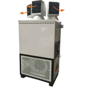 Generateur d air chaud a gaz avec bouches de diffusion