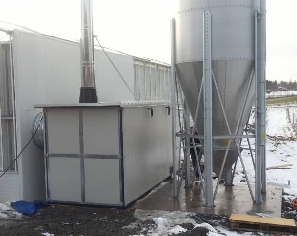 Generateur a biomasse en container pour le sechage